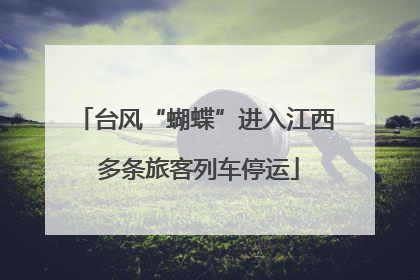 台风“蝴蝶”进入江西 多条旅客列车停运