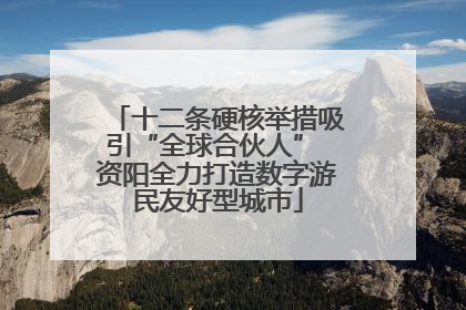 十二条硬核举措吸引“全球合伙人” 资阳全力打造数字游民友好型城市