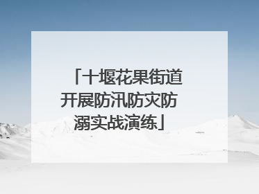 十堰花果街道开展防汛防灾防溺实战演练