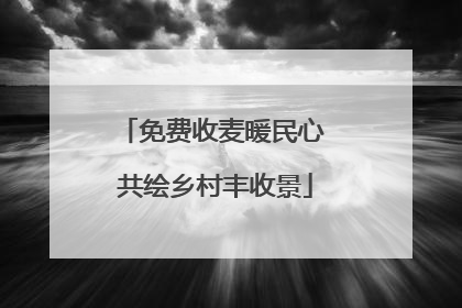 免费收麦暖民心 共绘乡村丰收景
