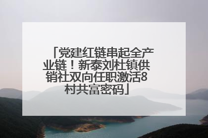 党建红链串起全产业链！新泰刘杜镇供销社双向任职激活8村共富密码