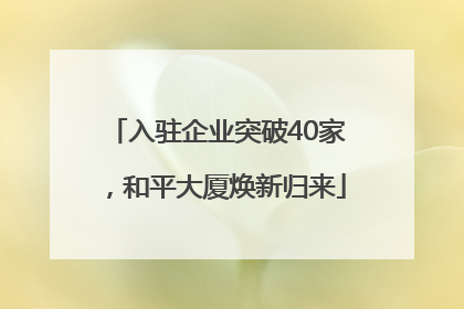 入驻企业突破40家，和平大厦焕新归来