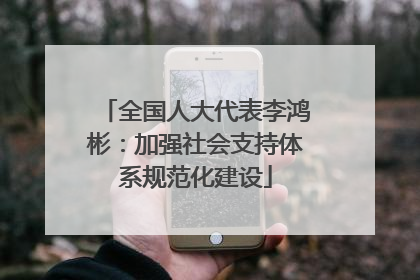 全国人大代表李鸿彬：加强社会支持体系规范化建设