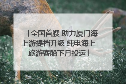 全国首艘 助力厦门海上游提档升级 纯电海上旅游客船下月投运