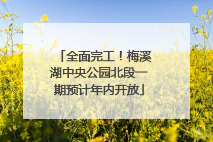 全面完工！梅溪湖中央公园北段一期预计年内开放