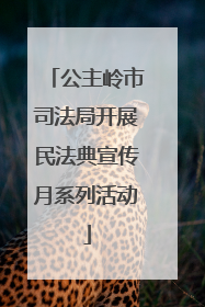 公主岭市司法局开展民法典宣传月系列活动