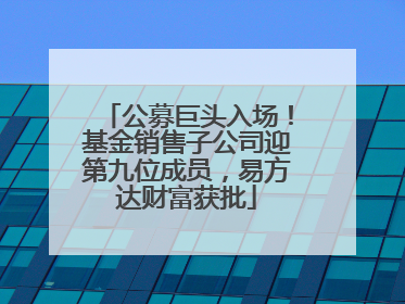 公募巨头入场！基金销售子公司迎第九位成员，易方达财富获批