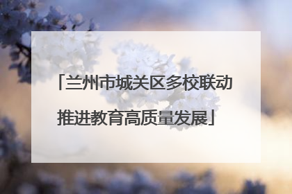 兰州市城关区多校联动推进教育高质量发展