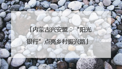 内蒙古兴安盟：“阳光银行”点亮乡村振兴路
