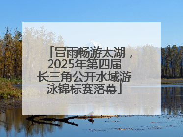 冒雨畅游太湖，2025年第四届长三角公开水域游泳锦标赛落幕