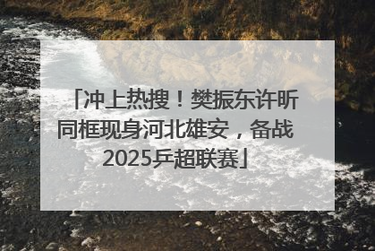 冲上热搜！樊振东许昕同框现身河北雄安，备战2025乒超联赛