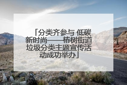分类齐参与 低碳新时尚——椿树街道垃圾分类主题宣传活动成功举办