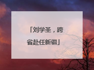 刘学圣,跨省赴任新疆
