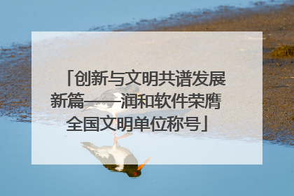 创新与文明共谱发展新篇——润和软件荣膺全国文明单位称号