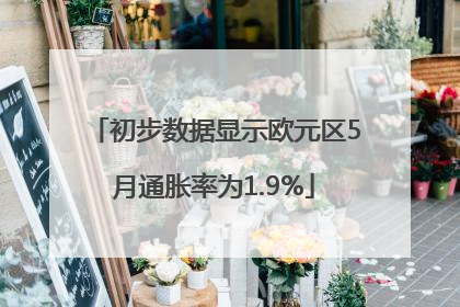 初步数据显示欧元区5月通胀率为1.9%