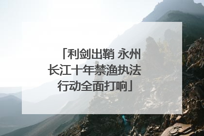 利剑出鞘 永州长江十年禁渔执法行动全面打响