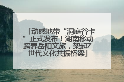 动感地带“洞庭谷卡”正式发布！湖南移动跨界岳阳文旅，架起Z世代文化共振桥梁