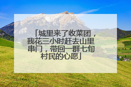 城里来了收菜团，我花三小时赶去山里串门，带回一群七旬村民的心愿