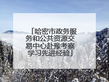 哈密市政务服务和公共资源交易中心赴豫考察学习先进经验
