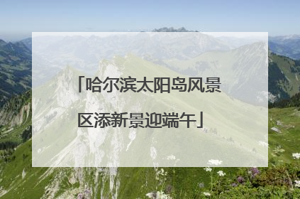 哈尔滨太阳岛风景区添新景迎端午