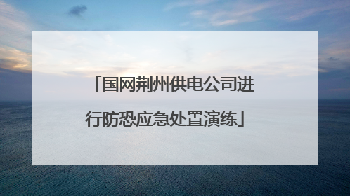 国网荆州供电公司进行防恐应急处置演练