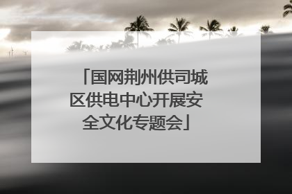 国网荆州供司城区供电中心开展安全文化专题会