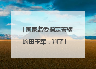 国家监委指定管辖的田玉军，判了