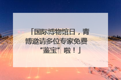 国际博物馆日，青博邀请多位专家免费“鉴宝”啦！