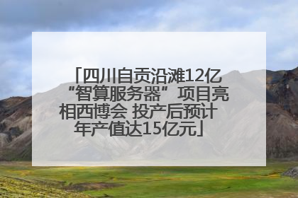 四川自贡沿滩12亿“智算服务器”项目亮相西博会 投产后预计年产值达15亿元
