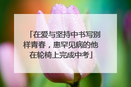 在爱与坚持中书写别样青春，患罕见病的他在轮椅上完成中考