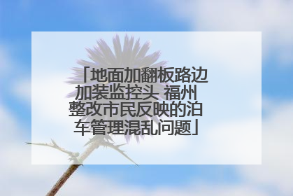 地面加翻板路边加装监控头 福州整改市民反映的泊车管理混乱问题