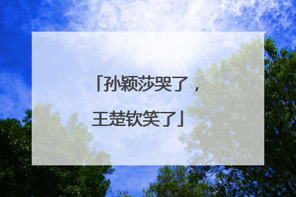 孙颖莎哭了，王楚钦笑了