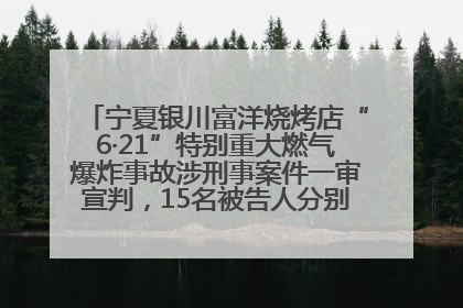 宁夏银川富洋烧烤店“6·21”特别重大燃气爆炸事故涉刑事案件一审宣判，15名被告人分别判刑六年至一年不等