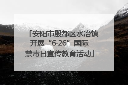 安阳市殷都区水冶镇开展“6·26”国际禁毒日宣传教育活动