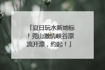 夏日玩水新地标！尧山激情峡谷漂流开漂，约起！