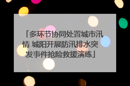 多环节协同处置城市汛情 城阳开展防汛排水突发事件抢险救援演练