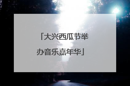 大兴西瓜节举办音乐嘉年华