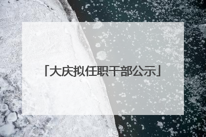 大庆拟任职干部公示