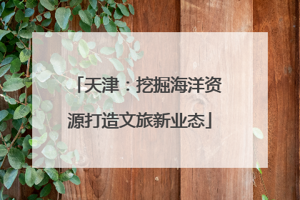 天津：挖掘海洋资源打造文旅新业态