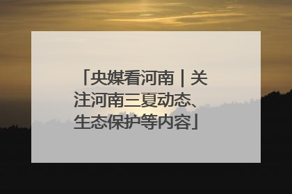 央媒看河南｜关注河南三夏动态、生态保护等内容