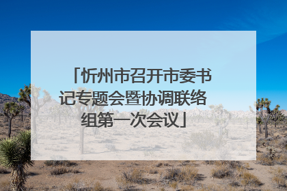 忻州市召开市委书记专题会暨协调联络组第一次会议