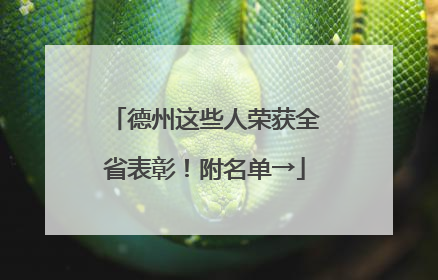 德州这些人荣获全省表彰！附名单→