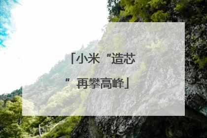 小米“造芯”再攀高峰