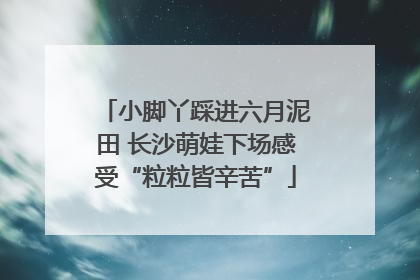 小脚丫踩进六月泥田 长沙萌娃下场感受“粒粒皆辛苦”