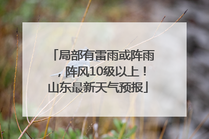 局部有雷雨或阵雨，阵风10级以上！山东最新天气预报