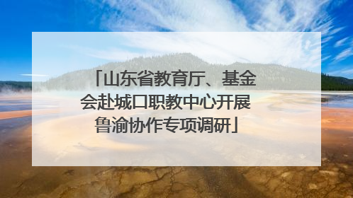 山东省教育厅、基金会赴城口职教中心开展鲁渝协作专项调研
