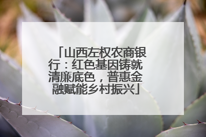 山西左权农商银行：红色基因铸就清廉底色，普惠金融赋能乡村振兴