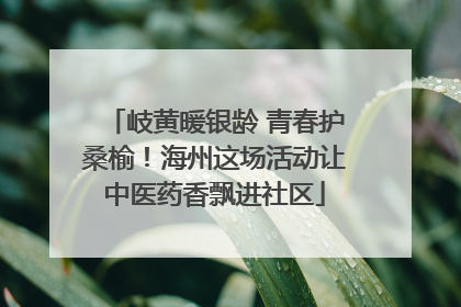岐黄暖银龄 青春护桑榆！海州这场活动让中医药香飘进社区