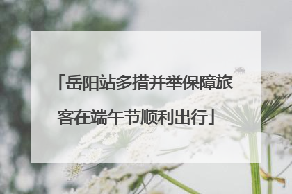 岳阳站多措并举保障旅客在端午节顺利出行