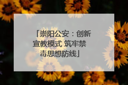 崇阳公安：创新宣教模式 筑牢禁毒思想防线